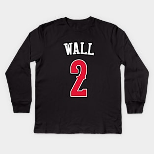 John Wall number 2 Kids Long Sleeve T-Shirt